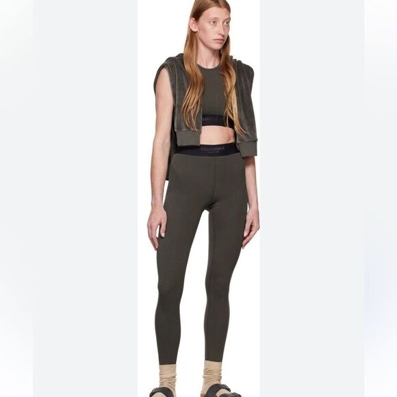 Fear Of God Essentials Leggings Dark Gray ( Iron ) Size Small MSRP: $ 88.00 - Picture 3 of 7